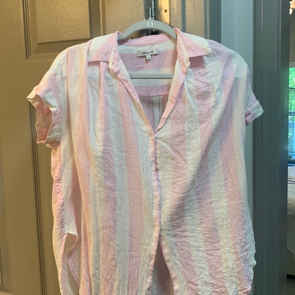 Pink striped blouse - Picture 1 of 2